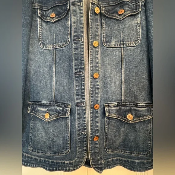 GAP Blue Jean Jacket with Pockets - Picture 4 of 6